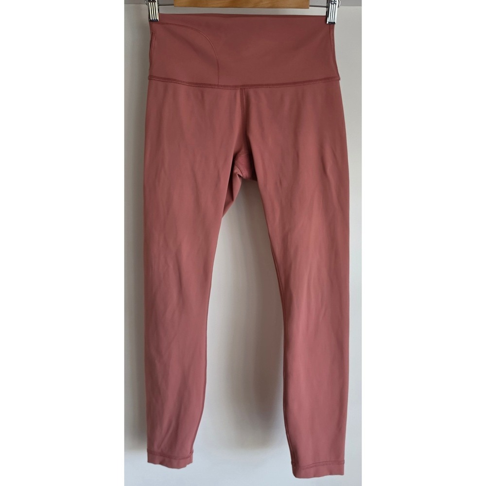 Lululemon Leggings Women Size 24W 25in Inseam Pink Solid Athleisure Pants